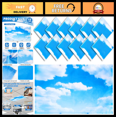 Pcs blue sky cloud - 12,